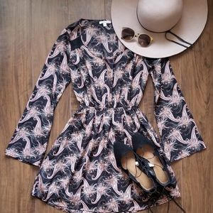 Paisley long sleeve dress